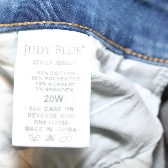 Judy Blue Relaxed Therma Denim Boyfriend Jeans Women's Plus Size 20W H13658 - Picture 10 of 11